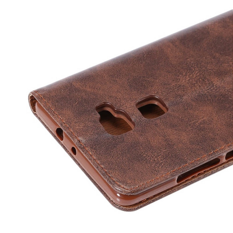 Crazy Horse Texture Magnetic Horizontal Flip Leather Case with Card Slots & Holder for Huawei Mate S