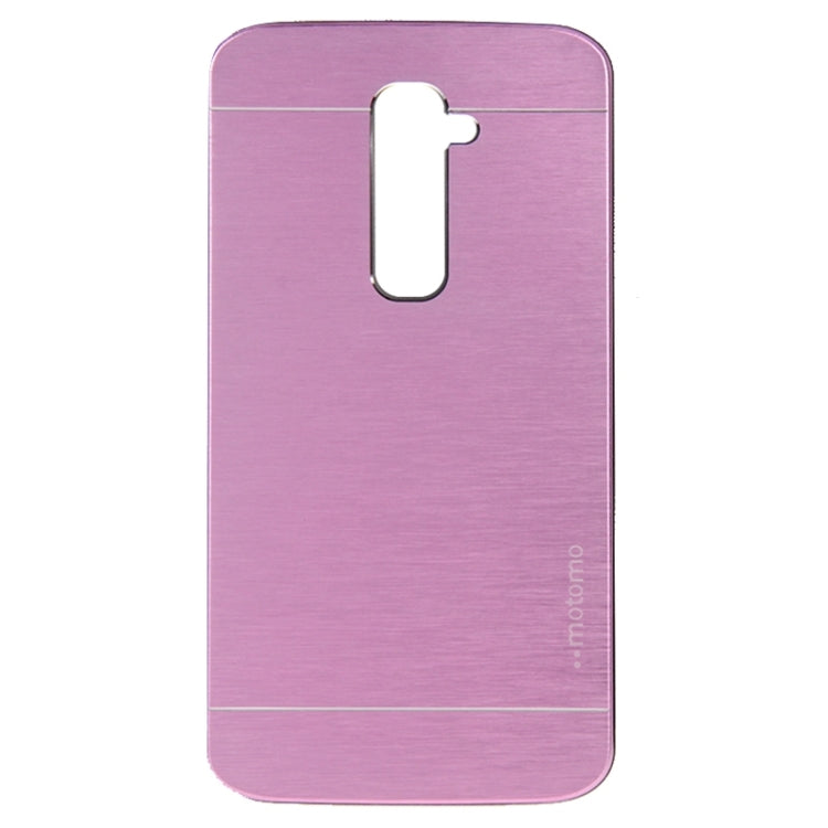 2 in 1 Brushed Texture Metal & Plastic Protective Case for LG G2