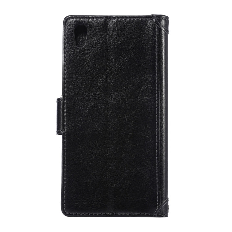 Crazy Horse Texture Horizontal Flip Leather Case with Holder & Card Slots & Wallet & Photo Frame for Sony Xperia Z5