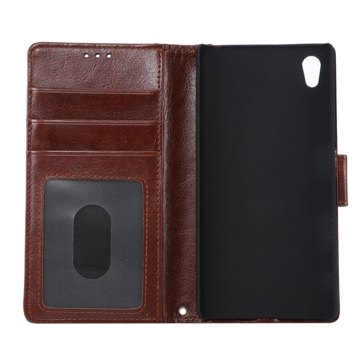 Crazy Horse Texture Horizontal Flip Leather Case with Holder & Card Slots & Wallet & Photo Frame for Sony Xperia Z5