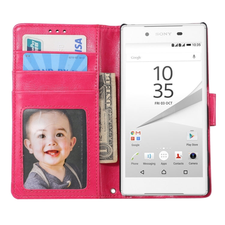 Crazy Horse Texture Horizontal Flip Leather Case with Holder & Card Slots & Wallet & Photo Frame for Sony Xperia Z5