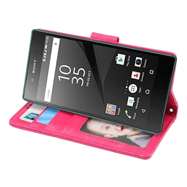 Crazy Horse Texture Horizontal Flip Leather Case with Holder & Card Slots & Wallet & Photo Frame for Sony Xperia Z5