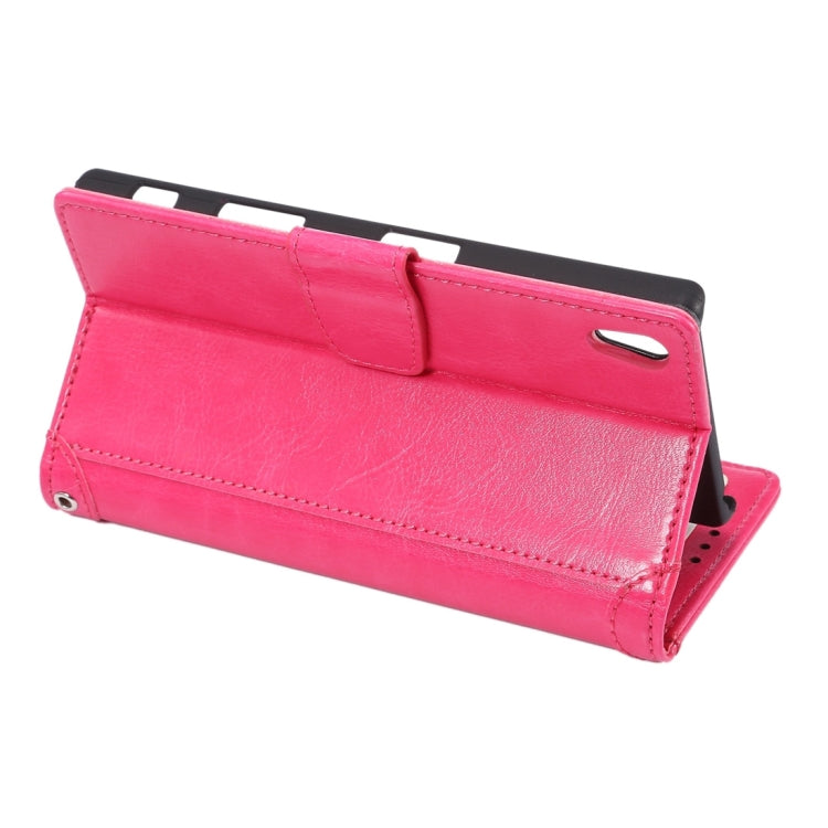 Crazy Horse Texture Horizontal Flip Leather Case with Holder & Card Slots & Wallet & Photo Frame for Sony Xperia Z5