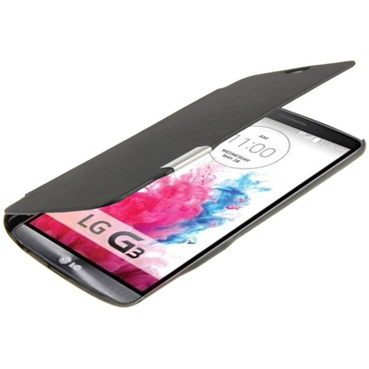 Brush Texture Magnetic Button Horizontal Flip Leather Case for LG G3 / D855