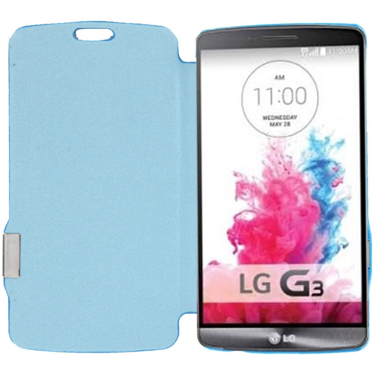 Brush Texture Magnetic Button Horizontal Flip Leather Case for LG G3 / D855
