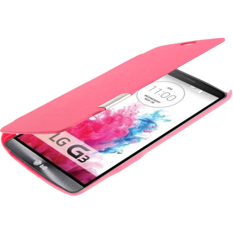 Brush Texture Magnetic Button Horizontal Flip Leather Case for LG G3 / D855