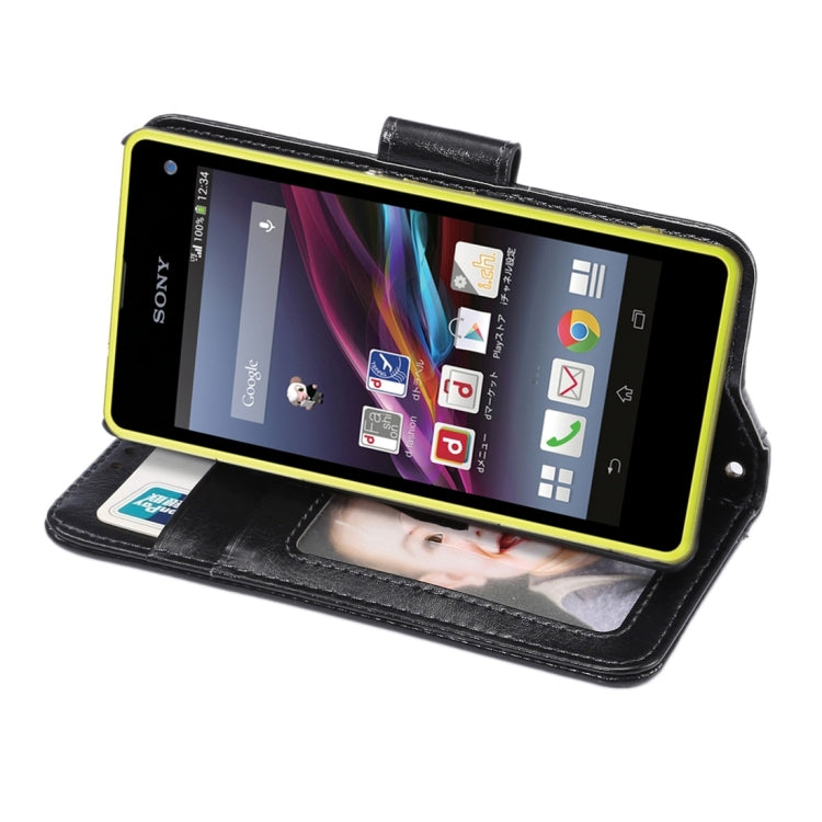 Crazy Horse Texture Horizontal Flip Leather Case with Holder & Card Slots & Wallet & Photo Frame for Sony Xperia Z5 Compact / Z5 mini