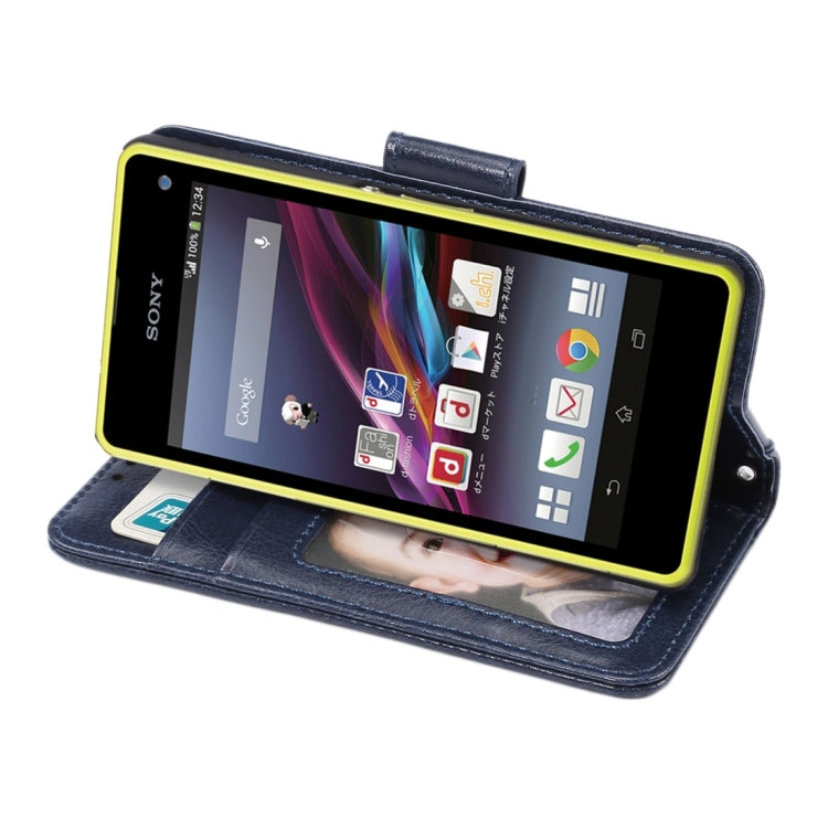 Crazy Horse Texture Horizontal Flip Leather Case with Holder & Card Slots & Wallet & Photo Frame for Sony Xperia Z5 Compact / Z5 mini