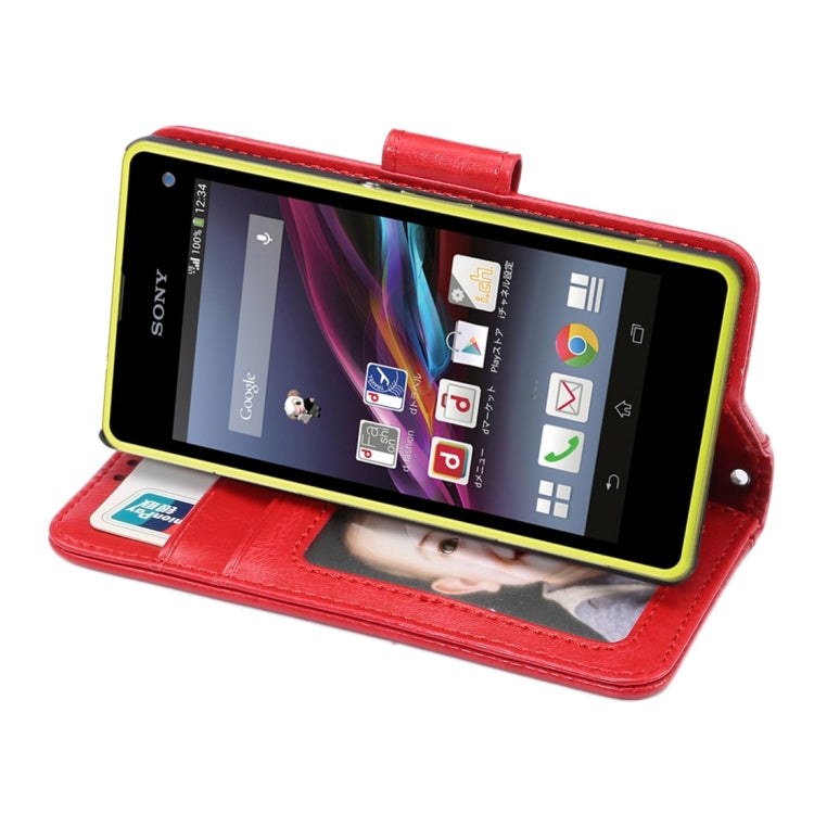 Crazy Horse Texture Horizontal Flip Leather Case with Holder & Card Slots & Wallet & Photo Frame for Sony Xperia Z5 Compact / Z5 mini