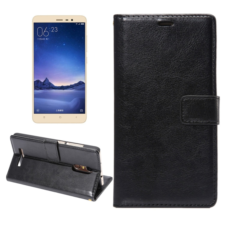 Crazy Horse Texture Horizontal Flip Leather Case with Holder & Card Slots & Wallet & Photo Frame for Xiaomi Redmi Note 3
