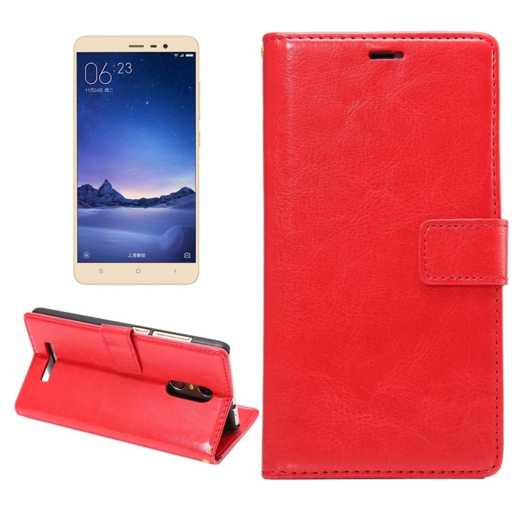 Crazy Horse Texture Horizontal Flip Leather Case with Holder & Card Slots & Wallet & Photo Frame for Xiaomi Redmi Note 3