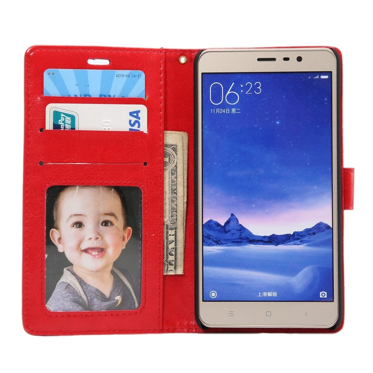 Crazy Horse Texture Horizontal Flip Leather Case with Holder & Card Slots & Wallet & Photo Frame for Xiaomi Redmi Note 3
