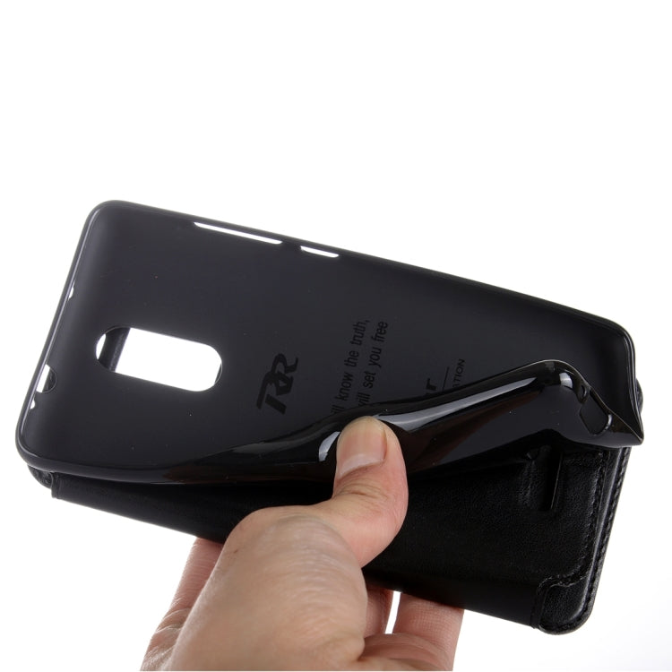 Crazy Horse Texture Horizontal Flip Leather Case with Call Display ID & Holder & Card Slots for Xiaomi Redmi Note 3