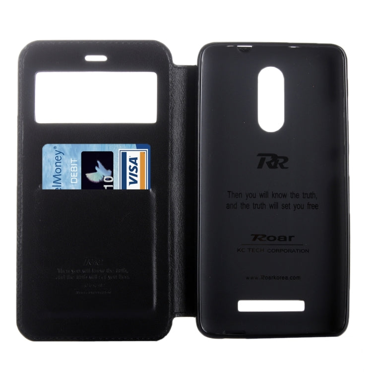 Crazy Horse Texture Horizontal Flip Leather Case with Call Display ID & Holder & Card Slots for Xiaomi Redmi Note 3