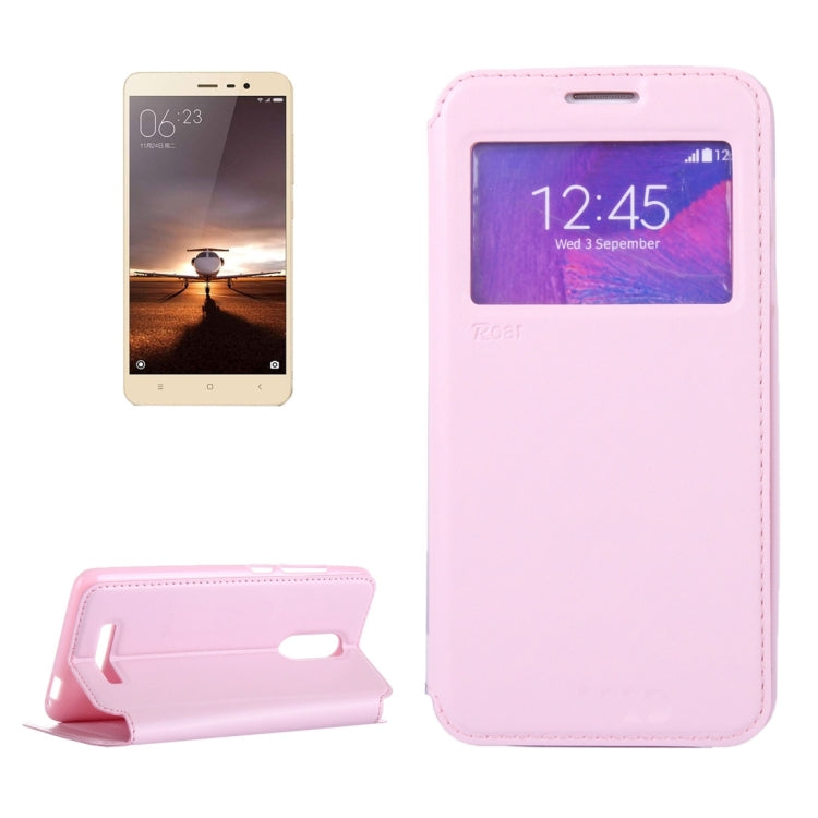 Crazy Horse Texture Horizontal Flip Leather Case with Call Display ID & Holder & Card Slots for Xiaomi Redmi Note 3