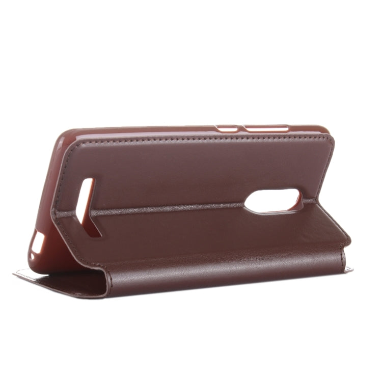 Crazy Horse Texture Horizontal Flip Leather Case with Call Display ID & Holder & Card Slots for Xiaomi Redmi Note 3