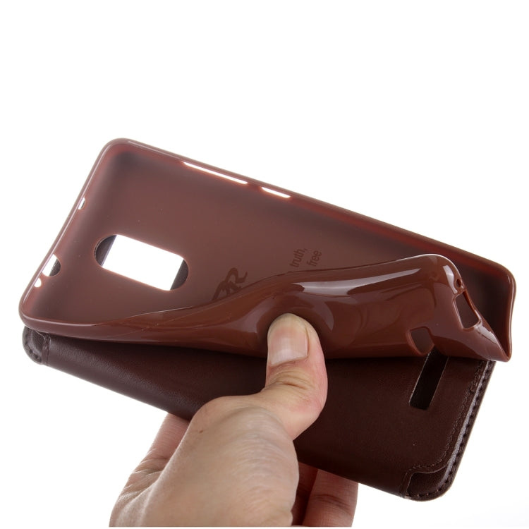 Crazy Horse Texture Horizontal Flip Leather Case with Call Display ID & Holder & Card Slots for Xiaomi Redmi Note 3