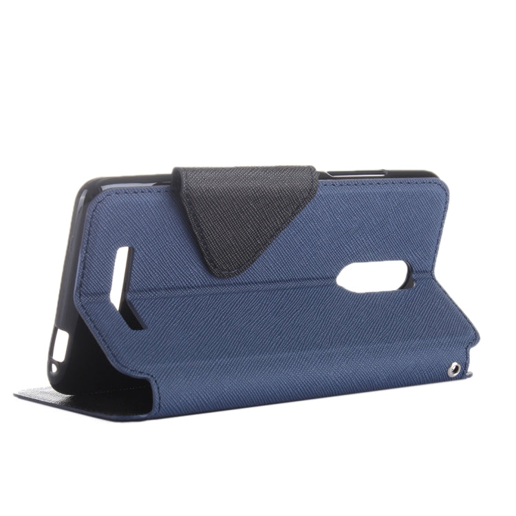 Cross Texture Color Matching Horizontal Flip Leather Case with Call Display ID & Holder & Card Slots for Xiaomi Redmi Note 3