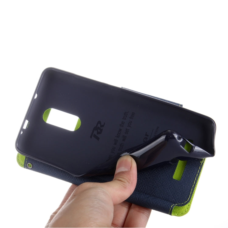 Cross Texture Color Matching Horizontal Flip Leather Case with Call Display ID & Holder & Card Slots for Xiaomi Redmi Note 3