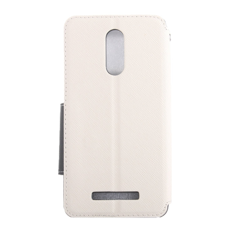 Cross Texture Color Matching Horizontal Flip Leather Case with Call Display ID & Holder & Card Slots for Xiaomi Redmi Note 3