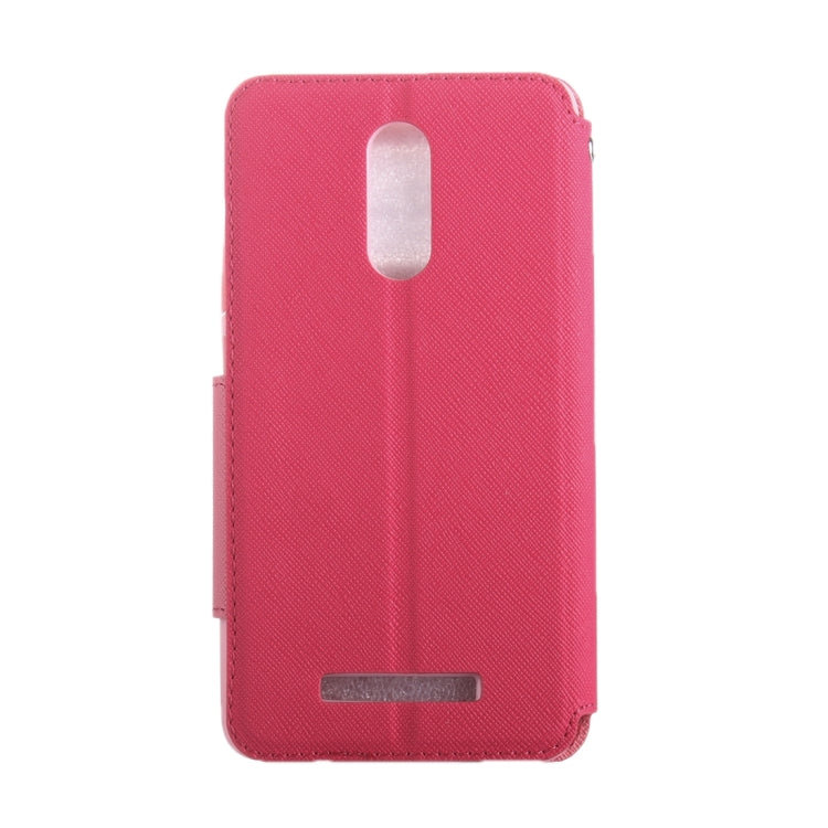 Cross Texture Color Matching Horizontal Flip Leather Case with Call Display ID & Holder & Card Slots for Xiaomi Redmi Note 3