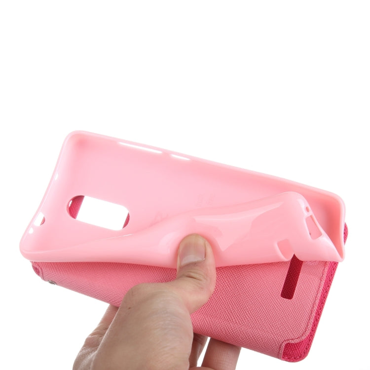 Cross Texture Color Matching Horizontal Flip Leather Case with Call Display ID & Holder & Card Slots for Xiaomi Redmi Note 3