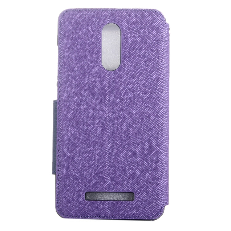 Cross Texture Color Matching Horizontal Flip Leather Case with Call Display ID & Holder & Card Slots for Xiaomi Redmi Note 3