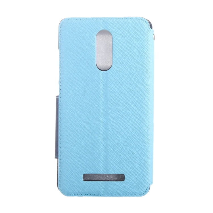 Cross Texture Color Matching Horizontal Flip Leather Case with Call Display ID & Holder & Card Slots for Xiaomi Redmi Note 3