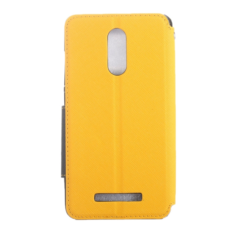 Cross Texture Color Matching Horizontal Flip Leather Case with Call Display ID & Holder & Card Slots for Xiaomi Redmi Note 3