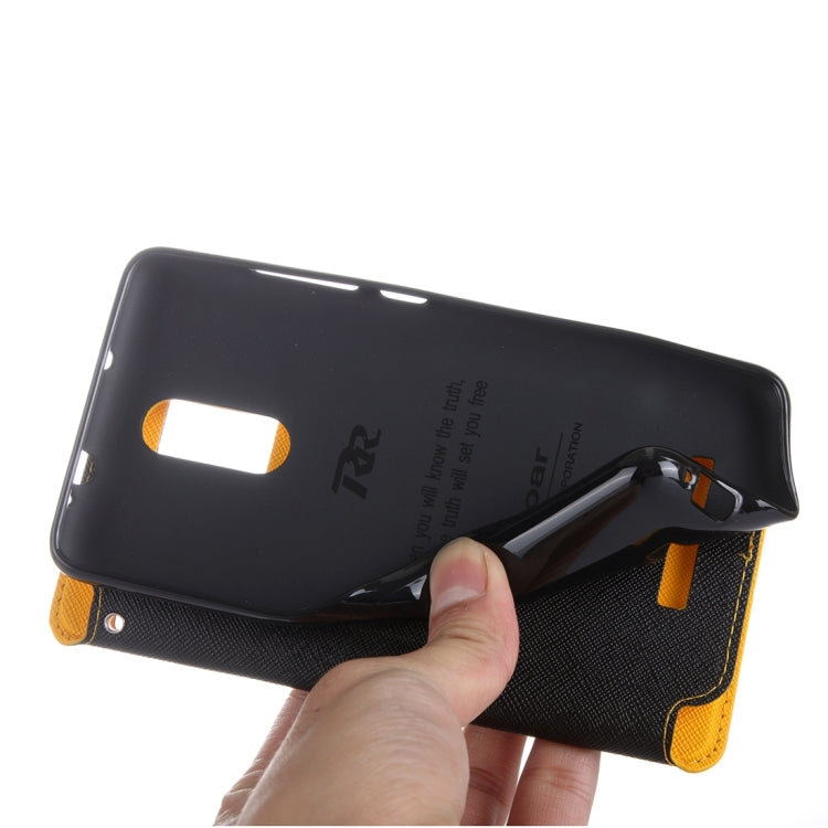 Cross Texture Color Matching Horizontal Flip Leather Case with Call Display ID & Holder & Card Slots for Xiaomi Redmi Note 3