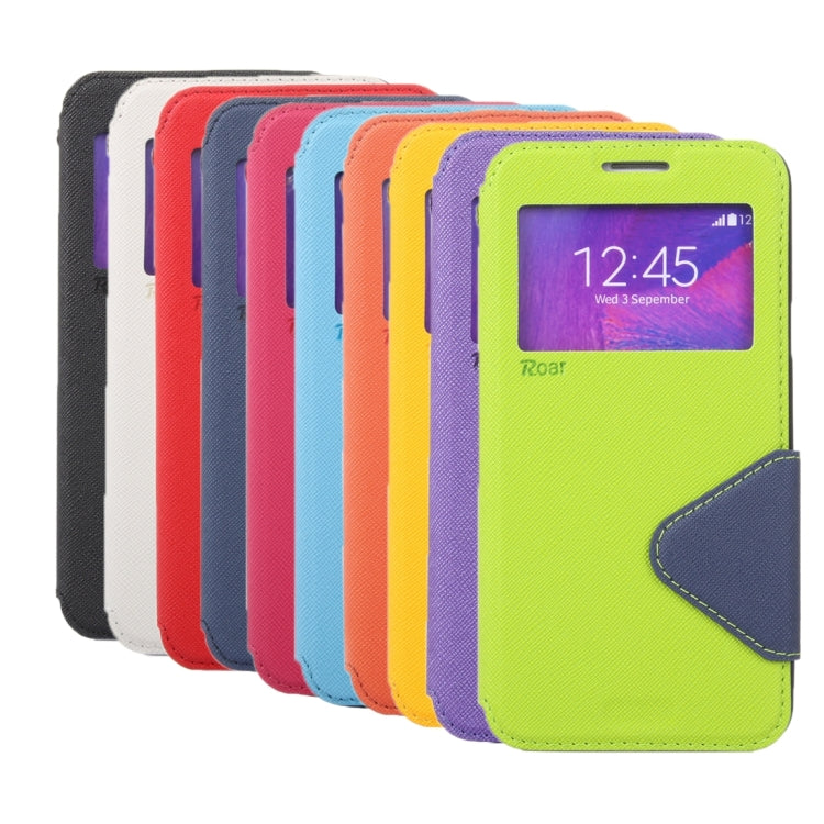 Cross Texture Color Matching Horizontal Flip Leather Case with Call Display ID & Holder & Card Slots for Xiaomi Redmi Note 3