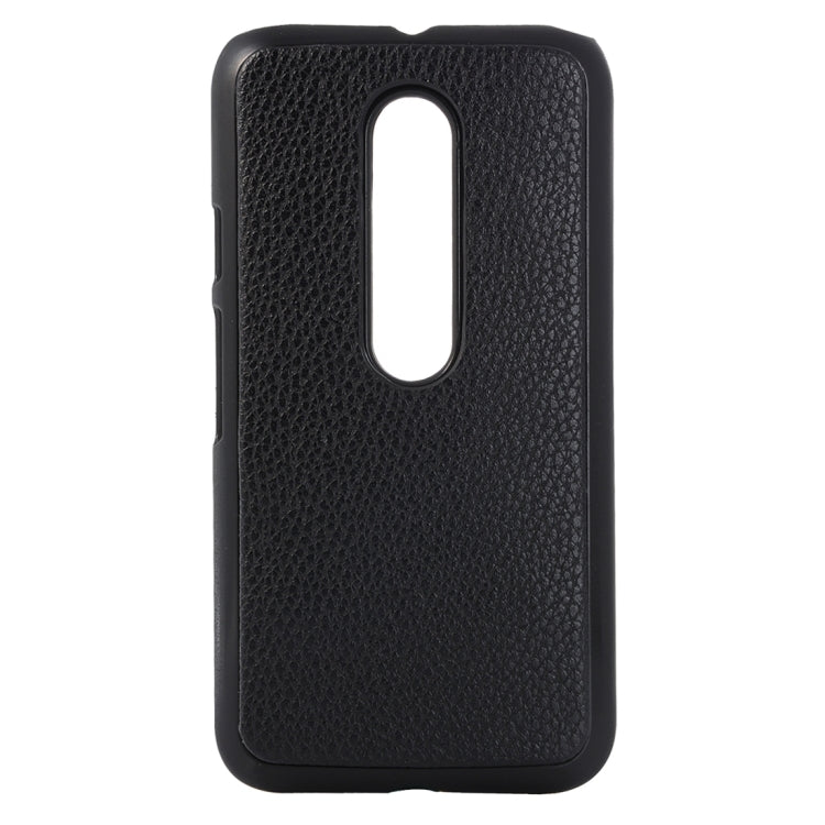 2 in 1 Detachable Litch Texture Plastic Case Leather Wallet with Card Slots & Lanyard for Motorola Moto G(3rd Gen.)(Black)