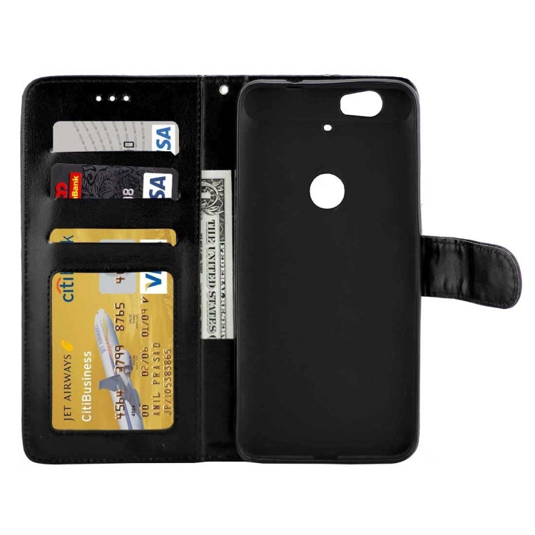 Crazy Horse Texture Horizontal Flip Leather Case with Holder & Card Slots & Wallet & Photo Frame for Google Nexus 6P