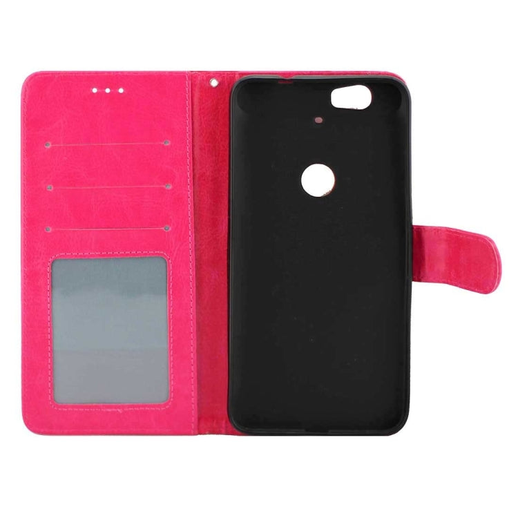 Crazy Horse Texture Horizontal Flip Leather Case with Holder & Card Slots & Wallet & Photo Frame for Google Nexus 6P