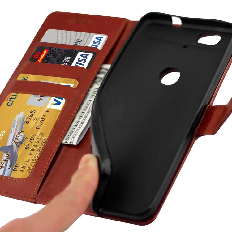 Crazy Horse Texture Horizontal Flip Leather Case with Holder & Card Slots & Wallet & Photo Frame for Google Nexus 6P