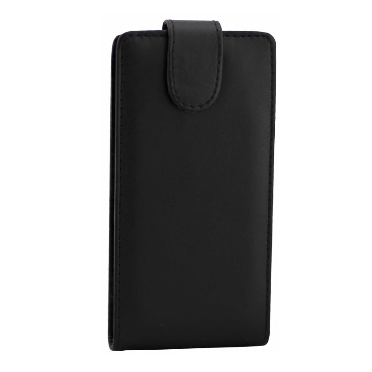 Vertical Flip Magnetic Button Leather Case for Huawei P8 Lite(Black)