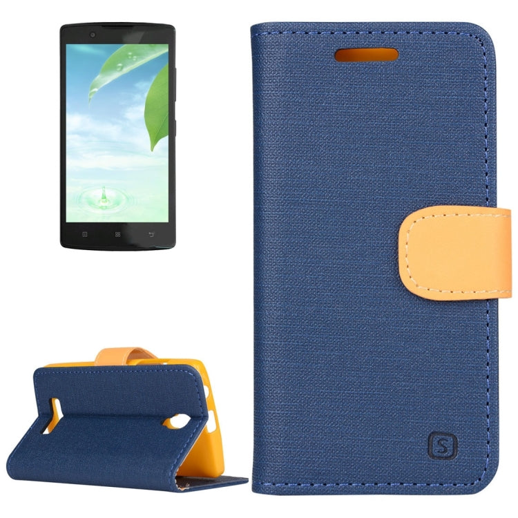 Denim Cloth Texture Horizontal Flip Leather Case with Holder & Card Slots & Wallet for Lenovo A2010