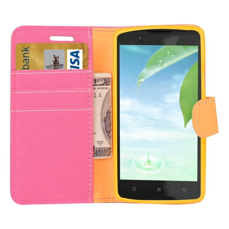 Denim Cloth Texture Horizontal Flip Leather Case with Holder & Card Slots & Wallet for Lenovo A2010