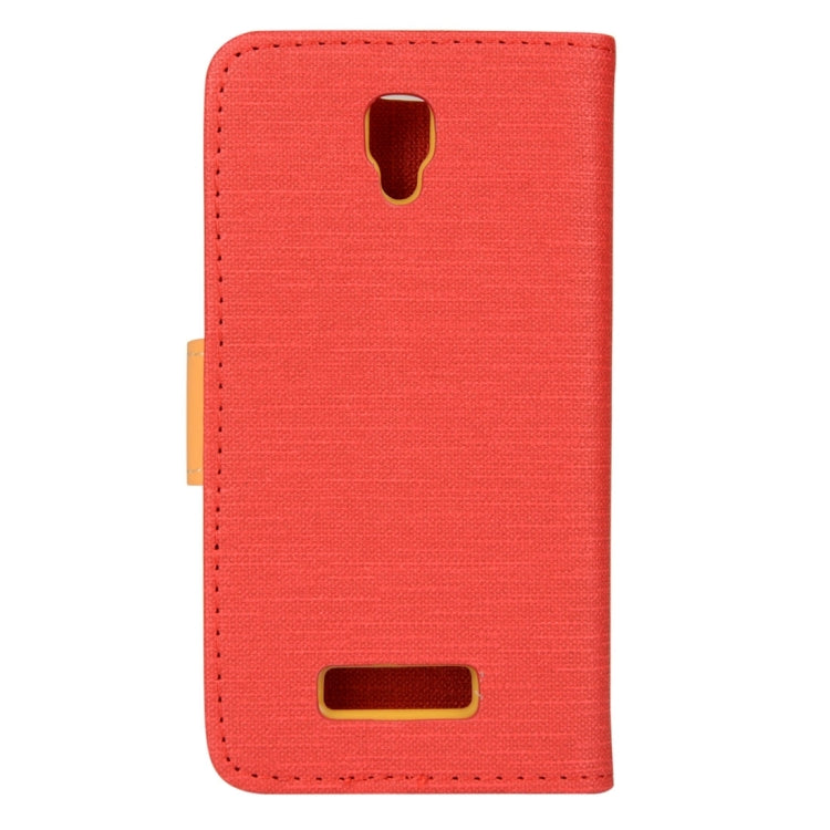 Denim Cloth Texture Horizontal Flip Leather Case with Holder & Card Slots & Wallet for Lenovo A2010