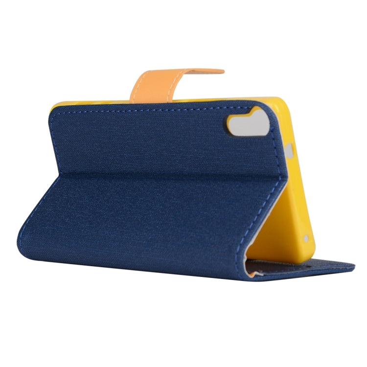 Denim Cloth Texture Horizontal Flip Leather Case with Holder & Card Slots & Wallet for Lenovo Vibe Shot / Z90