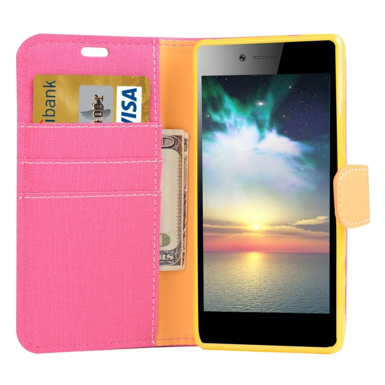 Denim Cloth Texture Horizontal Flip Leather Case with Holder & Card Slots & Wallet for Lenovo Vibe Shot / Z90