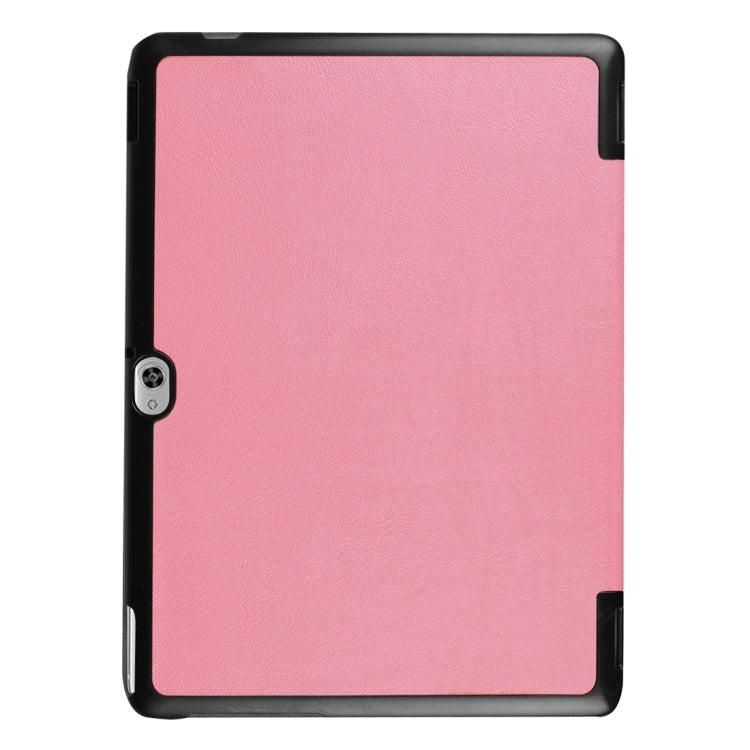 For Huawei MediaPad M2 10.0 Custer Texture 3-Folding Horizontal Flip Leather Case with Holder