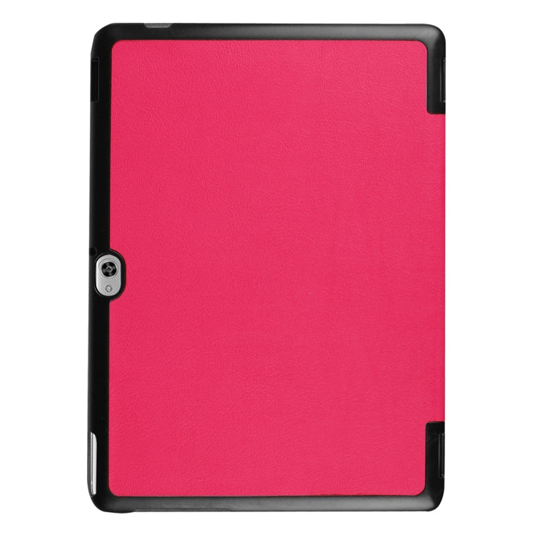 For Huawei MediaPad M2 10.0 Custer Texture 3-Folding Horizontal Flip Leather Case with Holder