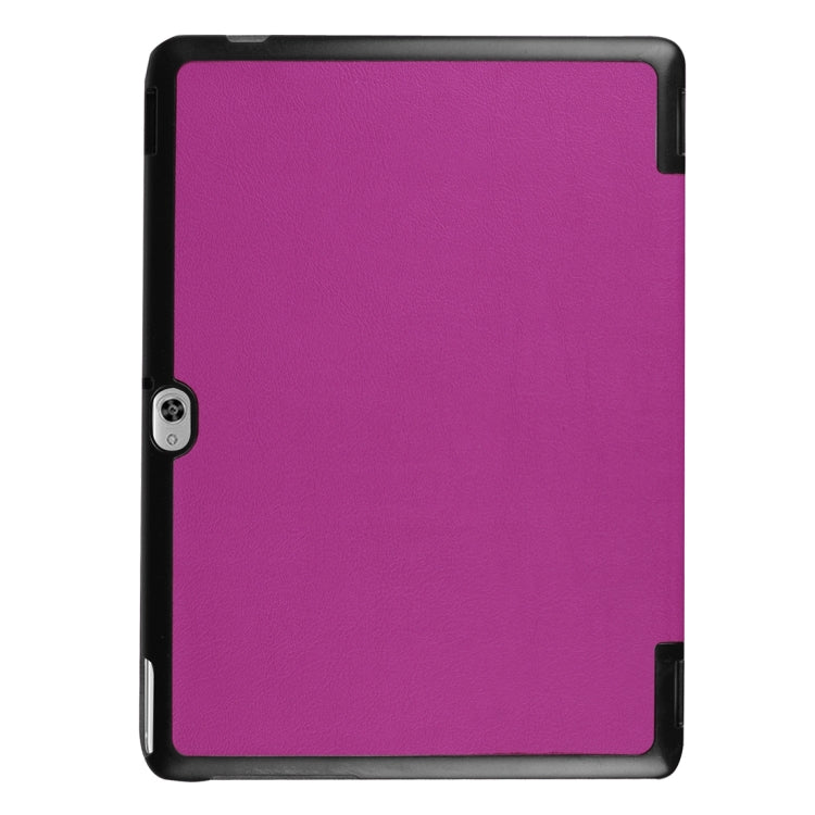 For Huawei MediaPad M2 10.0 Custer Texture 3-Folding Horizontal Flip Leather Case with Holder