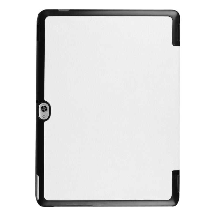 For Huawei MediaPad M2 10.0 Custer Texture 3-Folding Horizontal Flip Leather Case with Holder