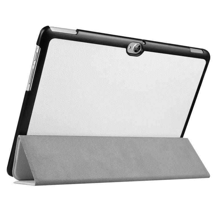 For Huawei MediaPad M2 10.0 Custer Texture 3-Folding Horizontal Flip Leather Case with Holder