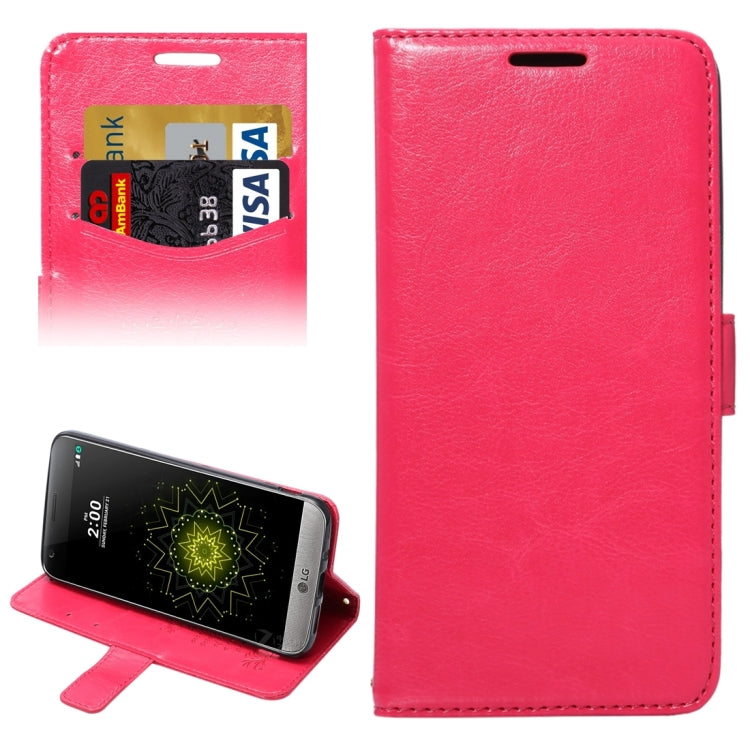 Lambskin Texture Printing Horizontal Flip Leather Case with Holder & Card Slots for LG G5
