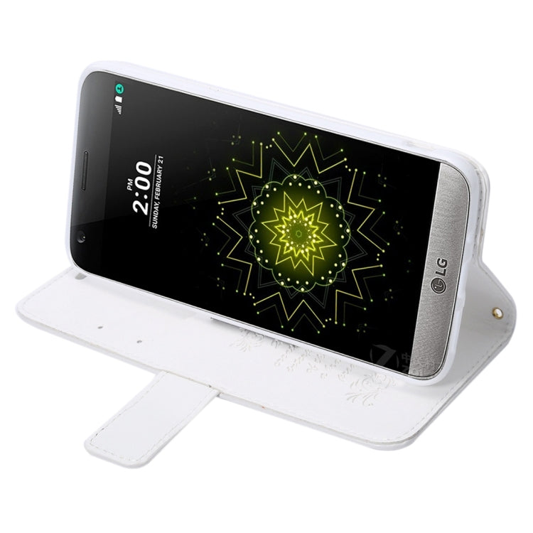 Lambskin Texture Printing Horizontal Flip Leather Case with Holder & Card Slots for LG G5