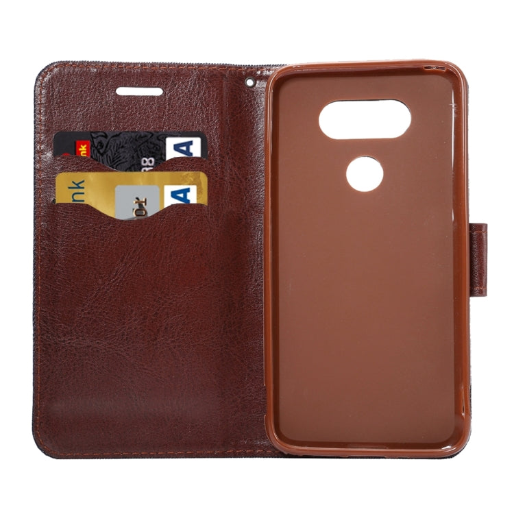 Flower Pattern Cloth Surface Horizontal Flip Leather Case with Holder & Card Slots for LG G5