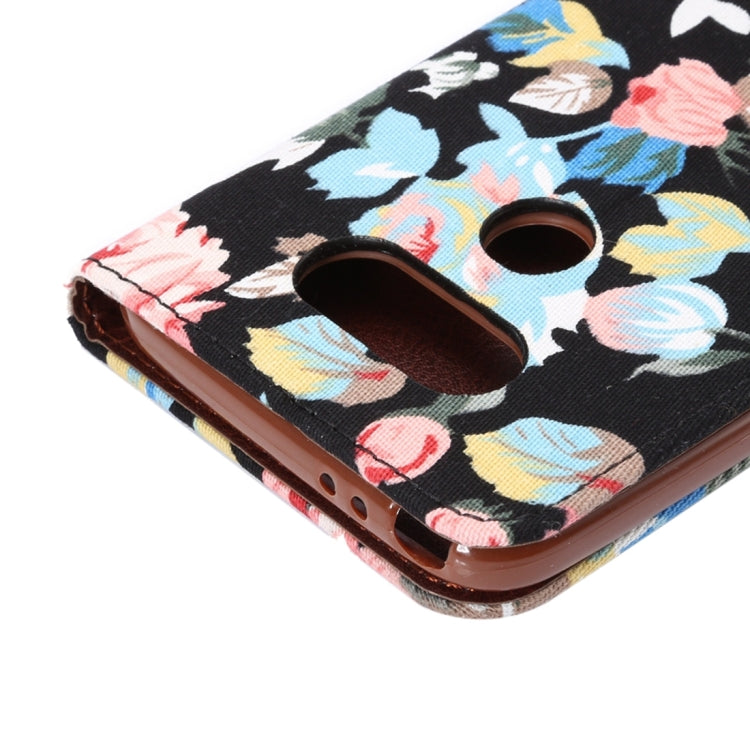 Flower Pattern Cloth Surface Horizontal Flip Leather Case with Holder & Card Slots for LG G5